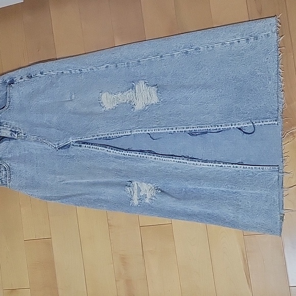 PTCL Distressed Denim Maxi Skirt - Picture 5 of 5